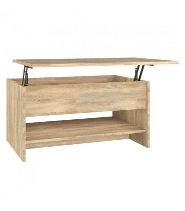 vidaXL Coffee Table Sonoma Oak 80x50x40 cm Engineered Wood — Size: 80 x 50 x 41.5 cm