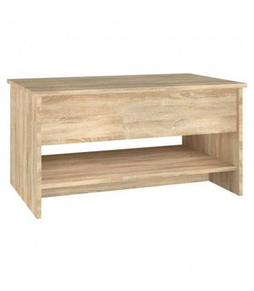 vidaXL Coffee Table Sonoma Oak 80x50x40 cm Engineered Wood — Size: 80 x 50 x 41.5 cm