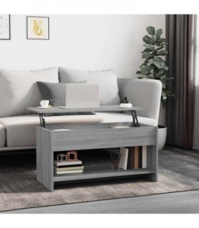 vidaXL Coffee Table Grey Sonoma 102x50x52.5 cm Engineered Wood — Size: 102 x 50 x 52.5 cm