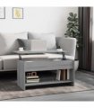 vidaXL Coffee Table Grey Sonoma 102x50x52.5 cm Engineered Wood — Size: 102 x 50 x 52.5 cm
