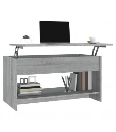 vidaXL Coffee Table Grey Sonoma 102x50x52.5 cm Engineered Wood — Size: 102 x 50 x 52.5 cm