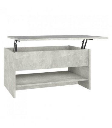 vidaXL Coffee Table Concrete Grey 80x50x40 cm Engineered Wood — Size: 80 x 50 x 41.5 cm