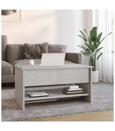 vidaXL Coffee Table Concrete Grey 80x50x40 cm Engineered Wood — Size: 80 x 50 x 41.5 cm