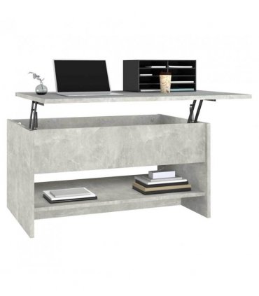 vidaXL Coffee Table Concrete Grey 80x50x40 cm Engineered Wood — Size: 80 x 50 x 41.5 cm