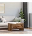 vidaXL Coffee Table Old Wood 102 x 50.5 x 46.5 cm Engineered Wood — Size: 80 x 50.5 x 42.5 cm