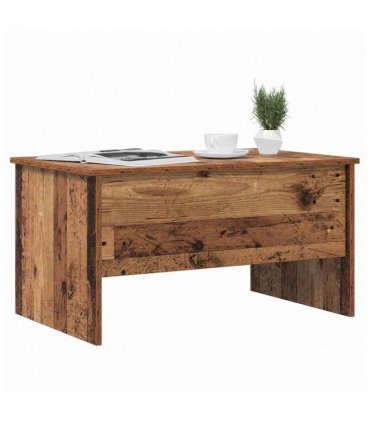 vidaXL Coffee Table Old Wood 102 x 50.5 x 46.5 cm Engineered Wood — Size: 80 x 50.5 x 42.5 cm