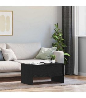 vidaXL Coffee Table Black Oak 102 x 50.5 x 46.5 cm Engineered Wood — Size: 80 x 50.5 x 42.5 cm