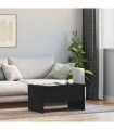 vidaXL Coffee Table Black Oak 102 x 50.5 x 46.5 cm Engineered Wood — Size: 80 x 50.5 x 42.5 cm