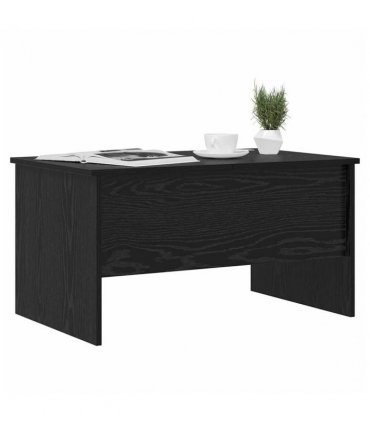 vidaXL Coffee Table Black Oak 102 x 50.5 x 46.5 cm Engineered Wood — Size: 80 x 50.5 x 42.5 cm
