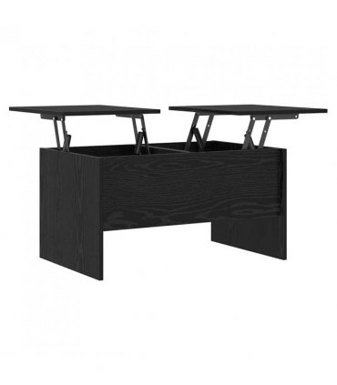vidaXL Coffee Table Black Oak 102 x 50.5 x 46.5 cm Engineered Wood — Size: 80 x 50.5 x 42.5 cm
