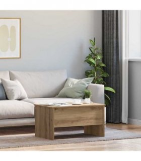 vidaXL Coffee Table Artisan Oak 102 x 50.5 x 46.5 cm Engineered Wood — Size: 80 x 50.5 x 42.5 cm