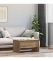 vidaXL Coffee Table Artisan Oak 102 x 50.5 x 46.5 cm Engineered Wood — Size: 80 x 50.5 x 42.5 cm