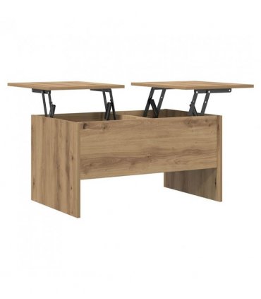 vidaXL Coffee Table Artisan Oak 102 x 50.5 x 46.5 cm Engineered Wood — Size: 80 x 50.5 x 42.5 cm