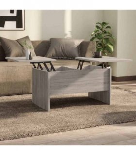 vidaXL Coffee Table Grey Sonoma 80x50x42.5 cm Engineered Wood — Size: 80 x 50 x 42.5 cm