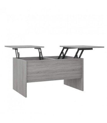 vidaXL Coffee Table Grey Sonoma 80x50x42.5 cm Engineered Wood — Size: 80 x 50 x 42.5 cm