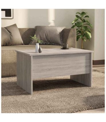 vidaXL Coffee Table Grey Sonoma 80x50x42.5 cm Engineered Wood — Size: 80 x 50 x 42.5 cm
