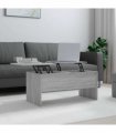 vidaXL Coffee Table Grey Sonoma 102x50.5x46.5 cm Engineered Wood — Size: 102 x 50 x 46.5 cm