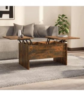 vidaXL Coffee Table Smoked Oak 80x50x42.5 cm Engineered Wood — Size: 80 x 50 x 42.5 cm