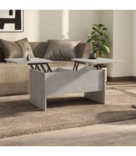 vidaXL Coffee Table Concrete Grey 80x50x42.5 cm Engineered Wood — Size: 80 x 50 x 42.5 cm