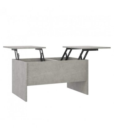 vidaXL Coffee Table Concrete Grey 80x50x42.5 cm Engineered Wood — Size: 80 x 50 x 42.5 cm