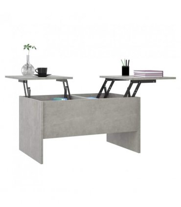 vidaXL Coffee Table Concrete Grey 80x50x42.5 cm Engineered Wood — Size: 80 x 50 x 42.5 cm