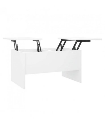 vidaXL Coffee Table White 80x50x42.5 cm Engineered Wood — Size: 80 x 50 x 42.5 cm