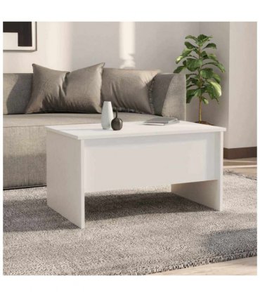 vidaXL Coffee Table White 80x50x42.5 cm Engineered Wood — Size: 80 x 50 x 42.5 cm