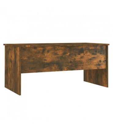 vidaXL Coffee Table Smoked Oak 102x50.5x46.5 cm Engineered Wood — Size: 102 x 50 x 46.5 cm