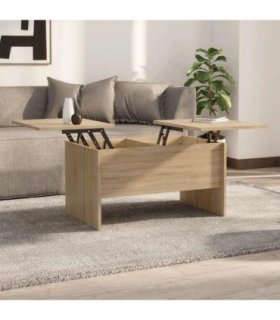 vidaXL Coffee Table Sonoma Oak 80x50x42.5 cm Engineered Wood — Size: 80 x 50 x 42.5 cm