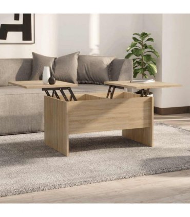 vidaXL Coffee Table Sonoma Oak 80x50x42.5 cm Engineered Wood — Size: 80 x 50 x 42.5 cm