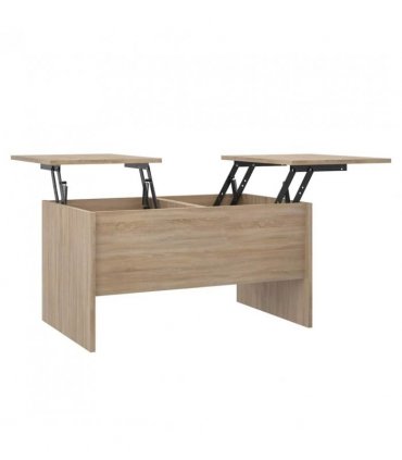 vidaXL Coffee Table Sonoma Oak 80x50x42.5 cm Engineered Wood — Size: 80 x 50 x 42.5 cm
