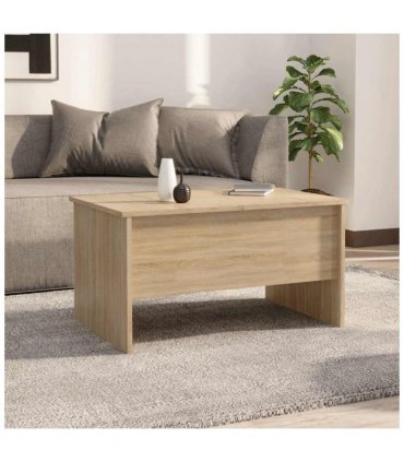 vidaXL Coffee Table Sonoma Oak 80x50x42.5 cm Engineered Wood — Size: 80 x 50 x 42.5 cm