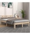 vidaXL Bed Frame | Natural wood | Solid pine wood (untreated) | 140 x 200 cm