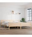 vidaXL Bed Frame without Mattress Solid Wood 200x200 cm — Colour: natural, Size: 200 x 200 cm — V0672030486