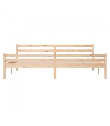 vidaXL Bed Frame without Mattress Solid Wood 200x200 cm — Colour: natural, Size: 200 x 200 cm — V0672030486