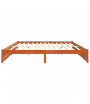 vidaXL Bed Frame Wax Brown 180 x 200 cm Solid Pine Wood