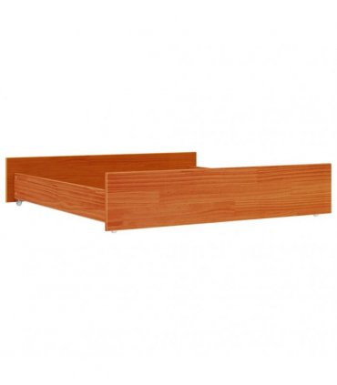 vidaXL Bed Drawers 2 pcs Wax Brown Solid Wood Pine — Size: 95 x 93 x 18 cm