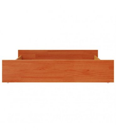 vidaXL Bed Drawers 2 pcs Wax Brown Solid Wood Pine — Size: 95 x 103 x 18 cm