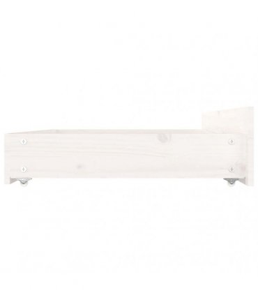 vidaXL Bed Drawers 4 pcs White Solid Wood Pine — Size: 90 x 57 x 18 cm