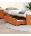 vidaXL Bed Drawers 4 pcs Wax Brown Solid Wood Pine — Size: 95 x 57 x 18 cm
