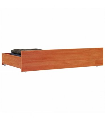 vidaXL Bed Drawers 4 pcs Wax Brown Solid Wood Pine — Size: 95 x 57 x 18 cm