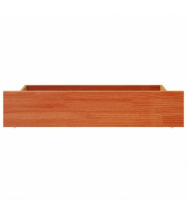 vidaXL Bed Drawers 4 pcs Wax Brown Solid Wood Pine — Size: 95 x 57 x 18 cm
