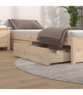 vidaXL Bed Drawers 4 pcs Solid Wood Pine — Colour: natural, Size: 95 x 57 x 18 cm