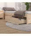 vidaXL Bed Drawers 4 pcs Solid Wood Pine — Colour: natural, Size: 95 x 57 x 18 cm