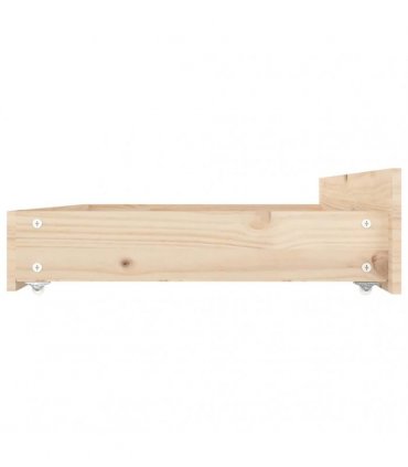 vidaXL Bed Drawers 4 pcs Solid Wood Pine — Colour: natural, Size: 95 x 57 x 18 cm