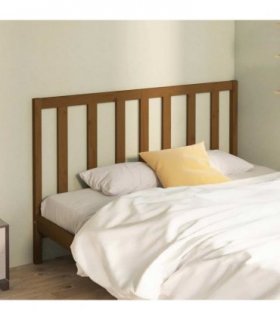vidaXL Bed Headboard Honey Brown 126x4x100 cm Solid Wood Pine — Size: 126 x 100 cm — V0672031112