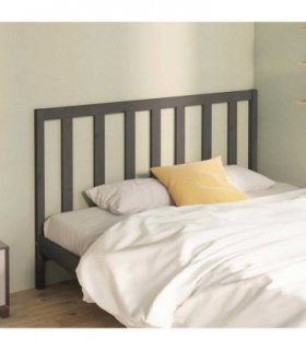 vidaXL Bed Headboard Grey 146x4x100 cm Solid Wood Pine — Size: 146 x 100 cm — V0672031114