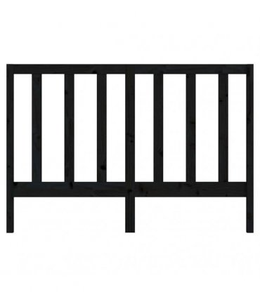 vidaXL Bed Headboard | Black | Solid Pine Wood | Standard Double — Size: 166 x 100 cm