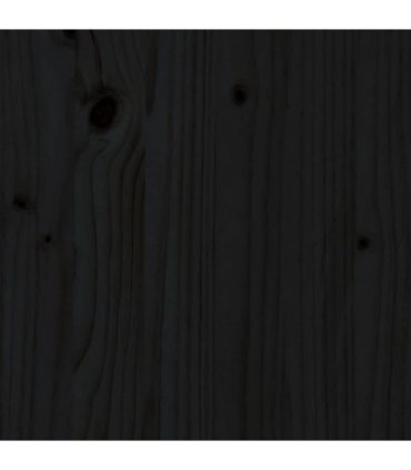 vidaXL Bed Headboard | Black | Solid Pine Wood | Durable | Bed Headboard — Size: 126 x 100 cm