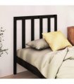 vidaXL Bed Headboard | Black | Solid Pine Wood | Standard | Durable — Size: 96 x 100 cm